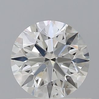 0.50 Carat Round H SI1 EX GIA Natural Diamond