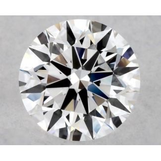 0.6 Carat Round D VVS2 EX GIA Natural Diamond