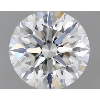 0.41 Carat Round F VVS1 EX VG GIA Natural Diamond