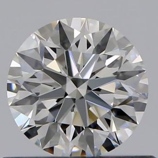 0.55 Carat Round H VVS1 EX GIA Natural Diamond