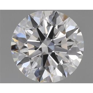 0.62 Carat Round E VVS2 EX GIA Natural Diamond