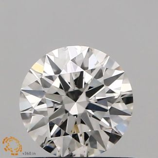 0.56 Carat Round H SI1 EX GIA Natural Diamond