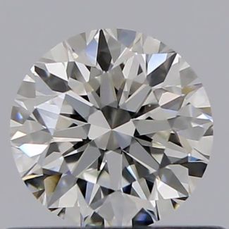 0.50 Carat Round H VVS2 VG EX GIA Natural Diamond