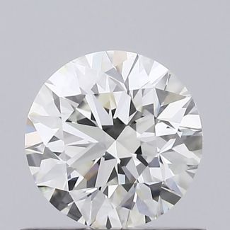 0.61 Carat Round H VVS1 EX GIA Natural Diamond