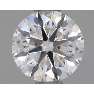 0.57 Carat Round H VVS2 EX GIA Natural Diamond