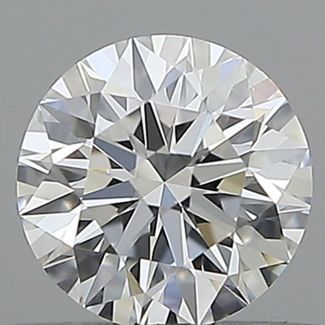 0.37 Carat Round D VVS1 EX GIA Natural Diamond