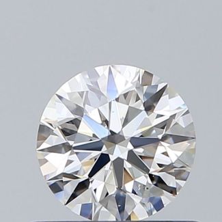 0.54 Carat Round F SI1 EX GIA Natural Diamond