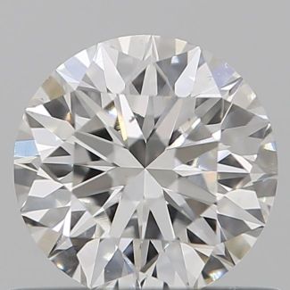 0.6 Carat Round F SI1 EX VG GIA Natural Diamond