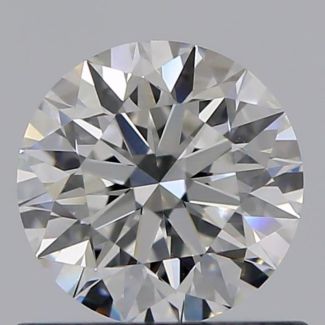 0.61 Carat Round F VVS2 EX GIA Natural Diamond