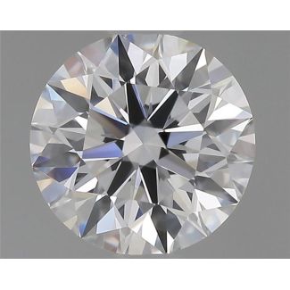 0.63 Carat Round D VVS2 EX GIA Natural Diamond