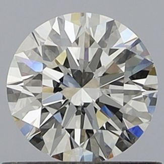 0.66 Carat Round F VVS2 EX GIA Natural Diamond