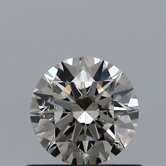 0.51 Carat Round J SI1 EX GIA Natural Diamond