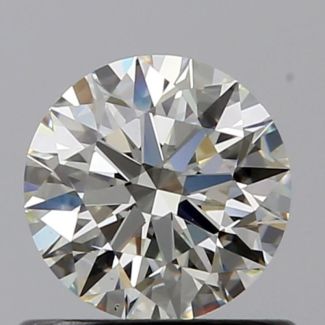 0.61 Carat Round K VS2 EX VG GIA Natural Diamond