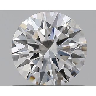 0.6 Carat Round F VVS1 EX GIA Natural Diamond