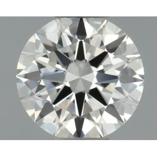 0.4 Carat Round H VVS2 EX VG GIA Natural Diamond