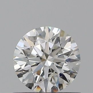 0.5 Carat Round H SI1 EX GIA Natural Diamond