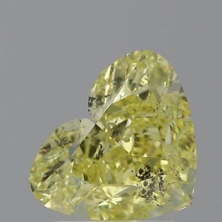 2.0 Carat Heart Fancy Intense Yellow I1 - VG GIA Natural Diamond