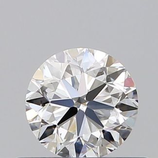 0.51 Carat Round F VVS2 VG EX GIA Natural Diamond