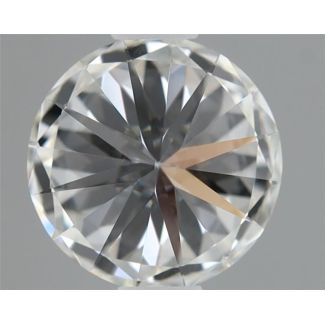 0.55 Carat Round H VVS2 EX GIA Natural Diamond