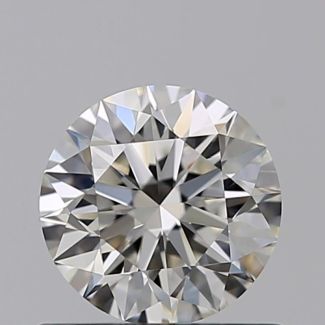 0.60 Carat Round I VVS2 EX GIA Natural Diamond