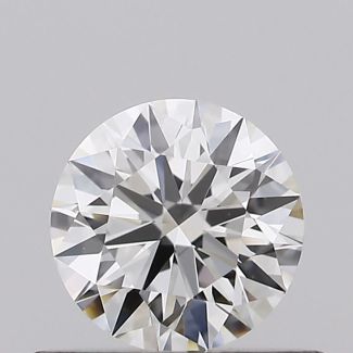 0.41 Carat Round H VVS2 EX GIA Natural Diamond