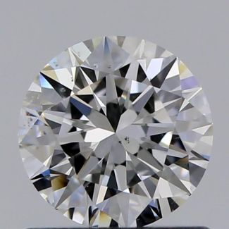 0.70 Carat Round F SI1 EX GIA Natural Diamond