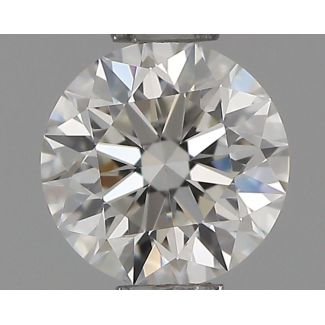 0.44 Carat Round H VVS2 EX GIA Natural Diamond