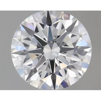 0.62 Carat Round D VVS2 EX GIA Natural Diamond