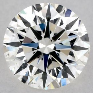 0.56 Carat Round H SI1 EX GIA Natural Diamond