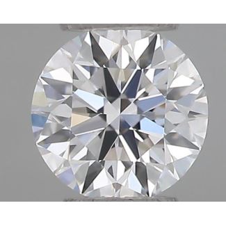 0.23 Carat Round D VVS2 EX GIA Natural Diamond