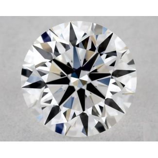 0.53 Carat Round D VVS2 EX GIA Natural Diamond