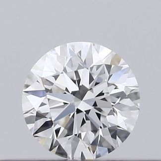 0.19 Carat Round D VVS2 EX GIA Natural Diamond