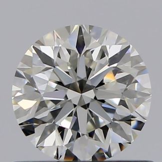 0.60 Carat Round I VVS2 VG EX GIA Natural Diamond