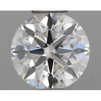 0.33 Carat Round F VVS2 EX IGI Natural Diamond