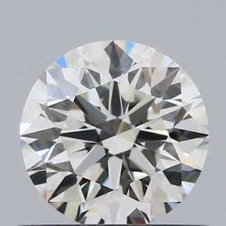 0.57 Carat Round H VVS2 EX GIA Natural Diamond