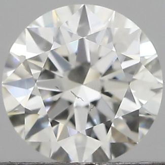 0.40 Carat Round H SI1 EX IGI Natural Diamond