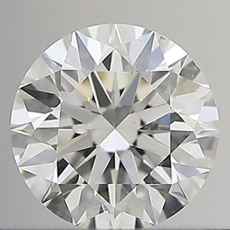 0.40 Carat Round H SI1 EX VG GIA Natural Diamond