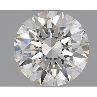 0.56 Carat Round H SI1 EX IGI Natural Diamond