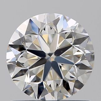 0.91 Carat Round H VS2 VG EX GIA Natural Diamond