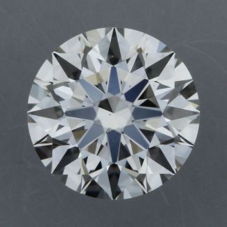 0.42 Carat Round I VVS2 EX GIA Natural Diamond