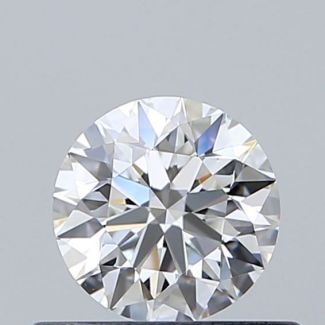 0.43 Carat Round F VVS1 EX GIA Natural Diamond