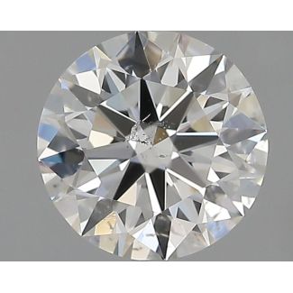 0.8 Carat Round H SI1 EX GIA Natural Diamond