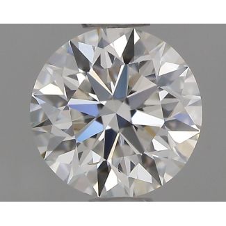 0.52 Carat Round F VVS2 EX GIA Natural Diamond