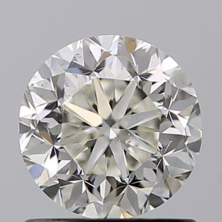 1.00 Carat Round J SI1 F EX VG GIA Natural Diamond