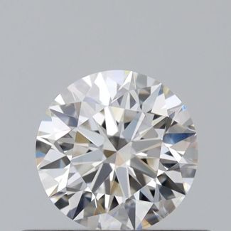 0.38 Carat Round H VVS1 EX GIA Natural Diamond