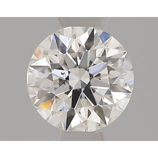 0.31 Carat Round H SI1 EX GIA Natural Diamond