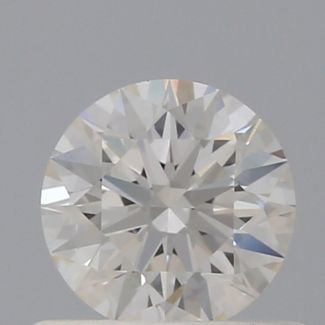 0.52 Carat Round I VVS1 EX GIA Natural Diamond