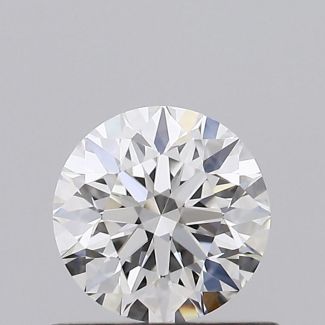 0.6 Carat Round F VVS2 EX GIA Natural Diamond