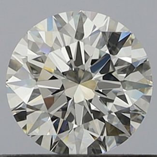 0.53 Carat Round F VVS2 EX GIA Natural Diamond