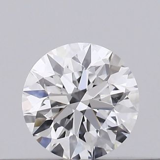 0.19 Carat Round D VVS2 EX GIA Natural Diamond